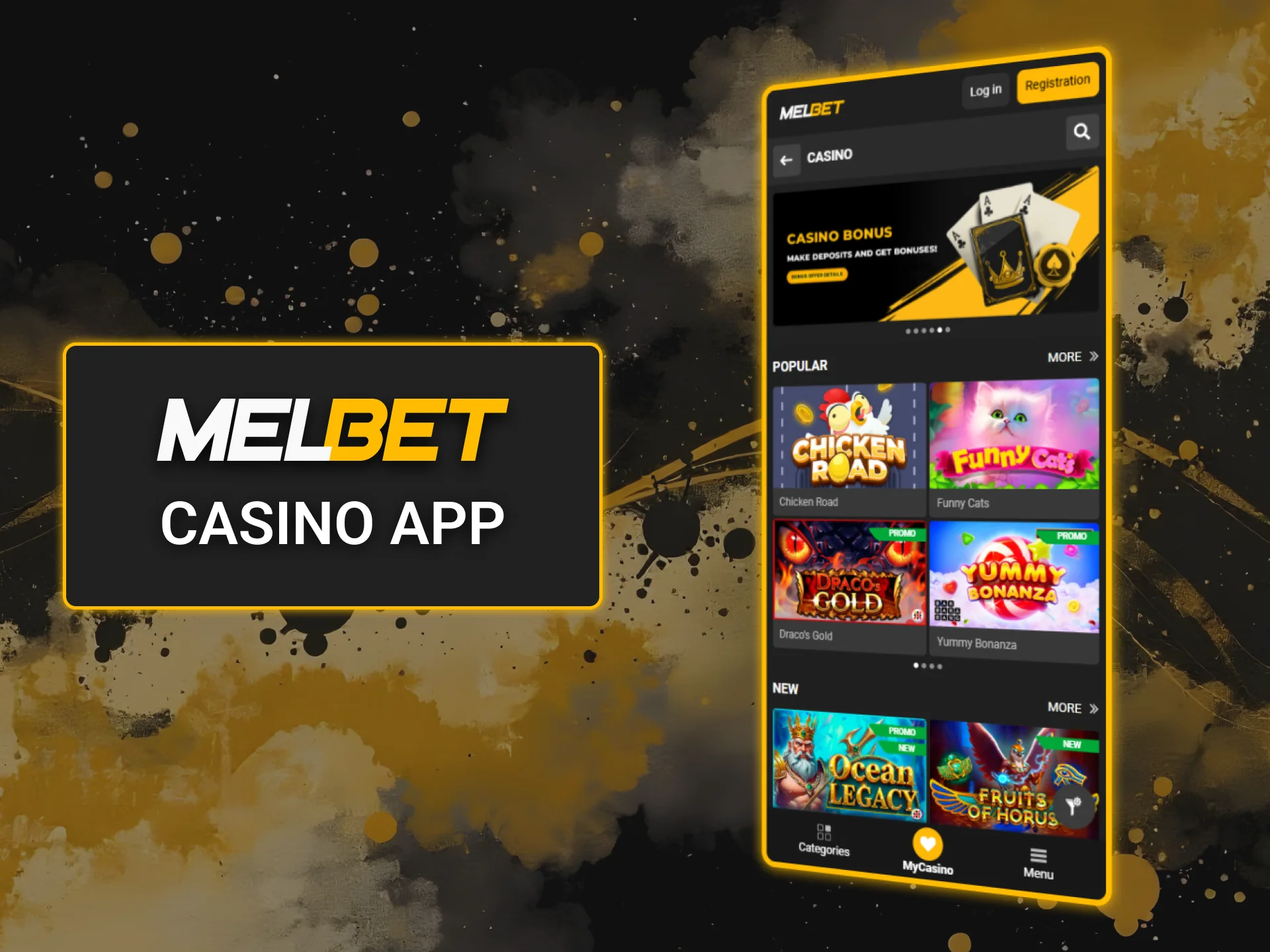 Play exciting casino games on the Melbet app, from slots to live dealers.