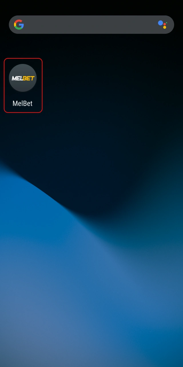 Launch the official Melbet mobile application after the installation finishes.