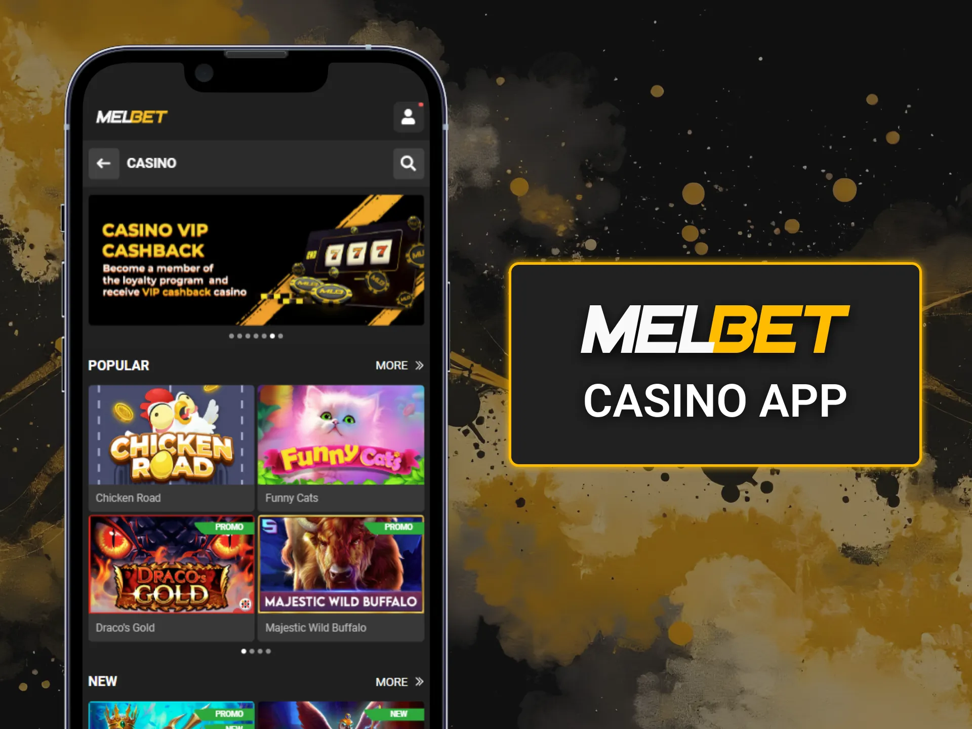 Download the Melbet casino app for easy access to slots and table games.