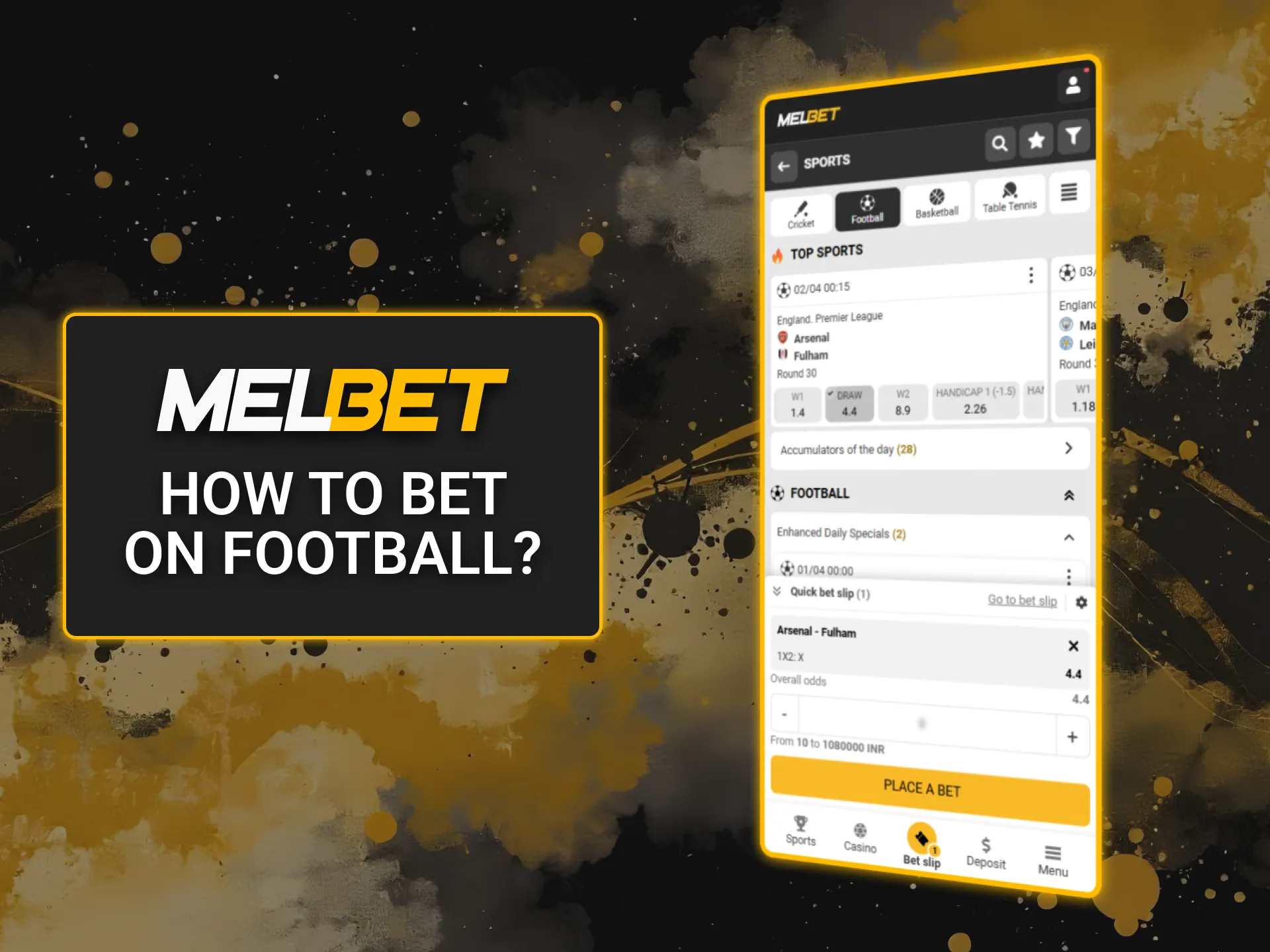 Discover how to place football bets on Melbet with simple and quick steps.