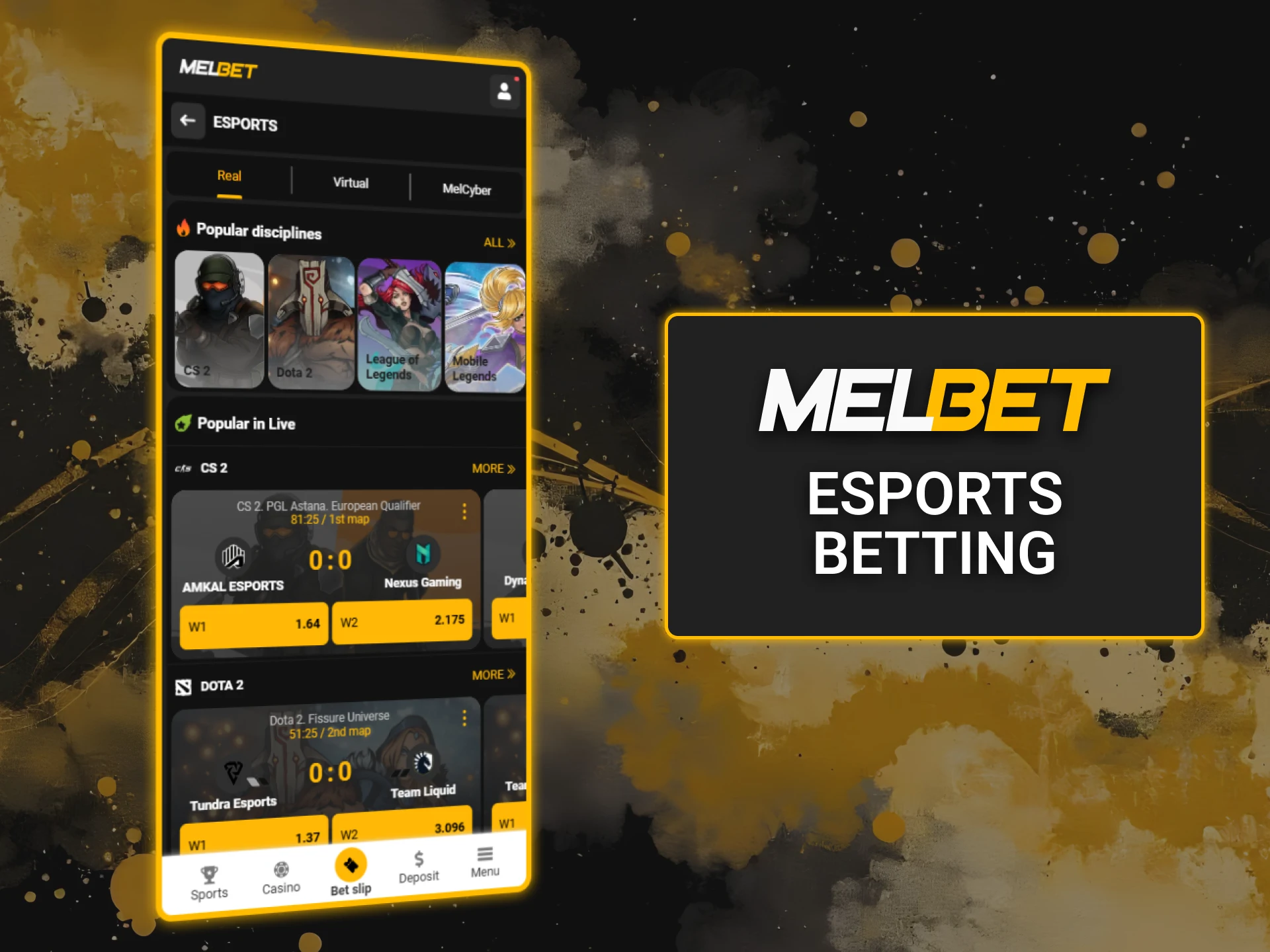 Wager on top esports events with Melbet and enjoy nonstop action.