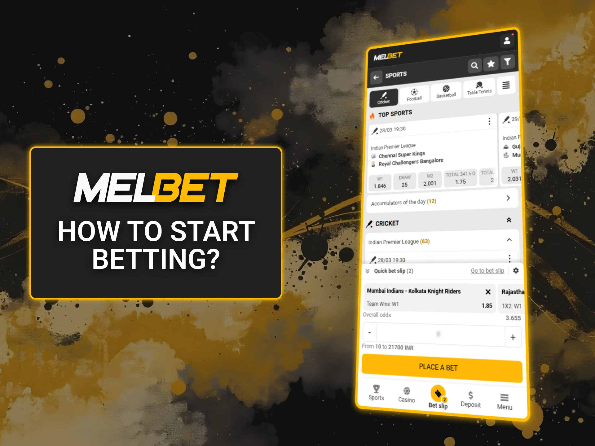 Discover how to place your first bet on Melbet quickly and easily.