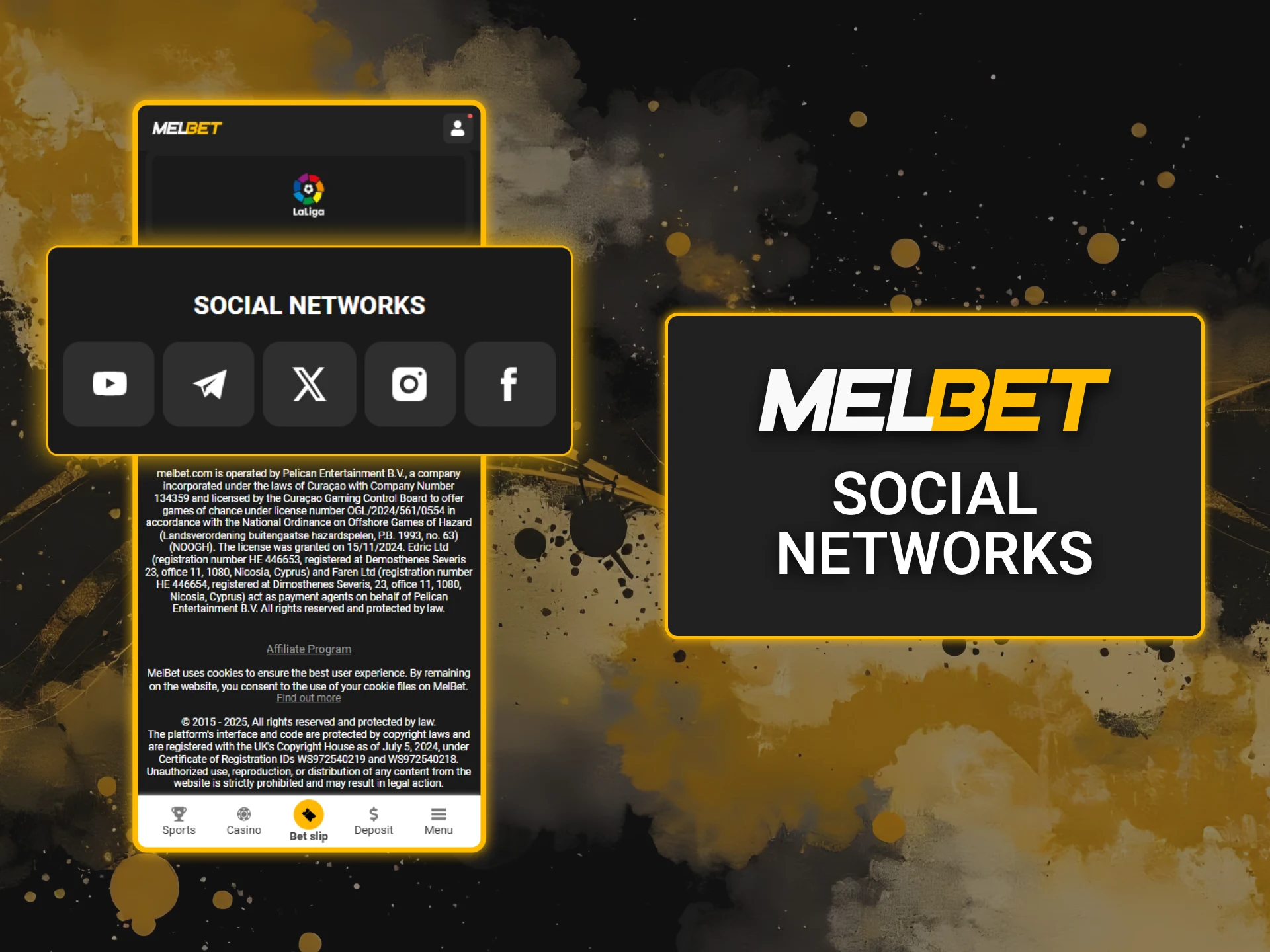 Reach out to Melbet support via social networks for updates and assistance.