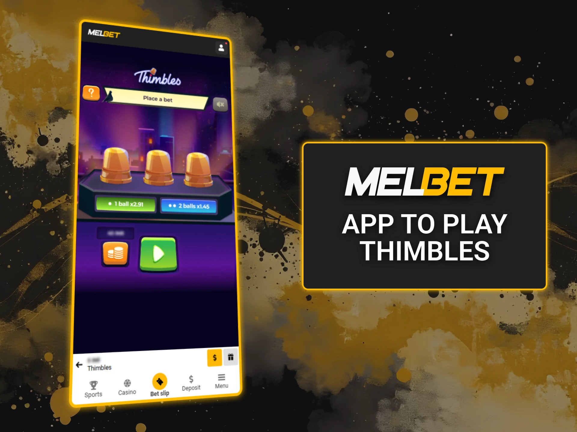 Play Thimbles on the Melbet app for a smooth and convenient gaming experience.