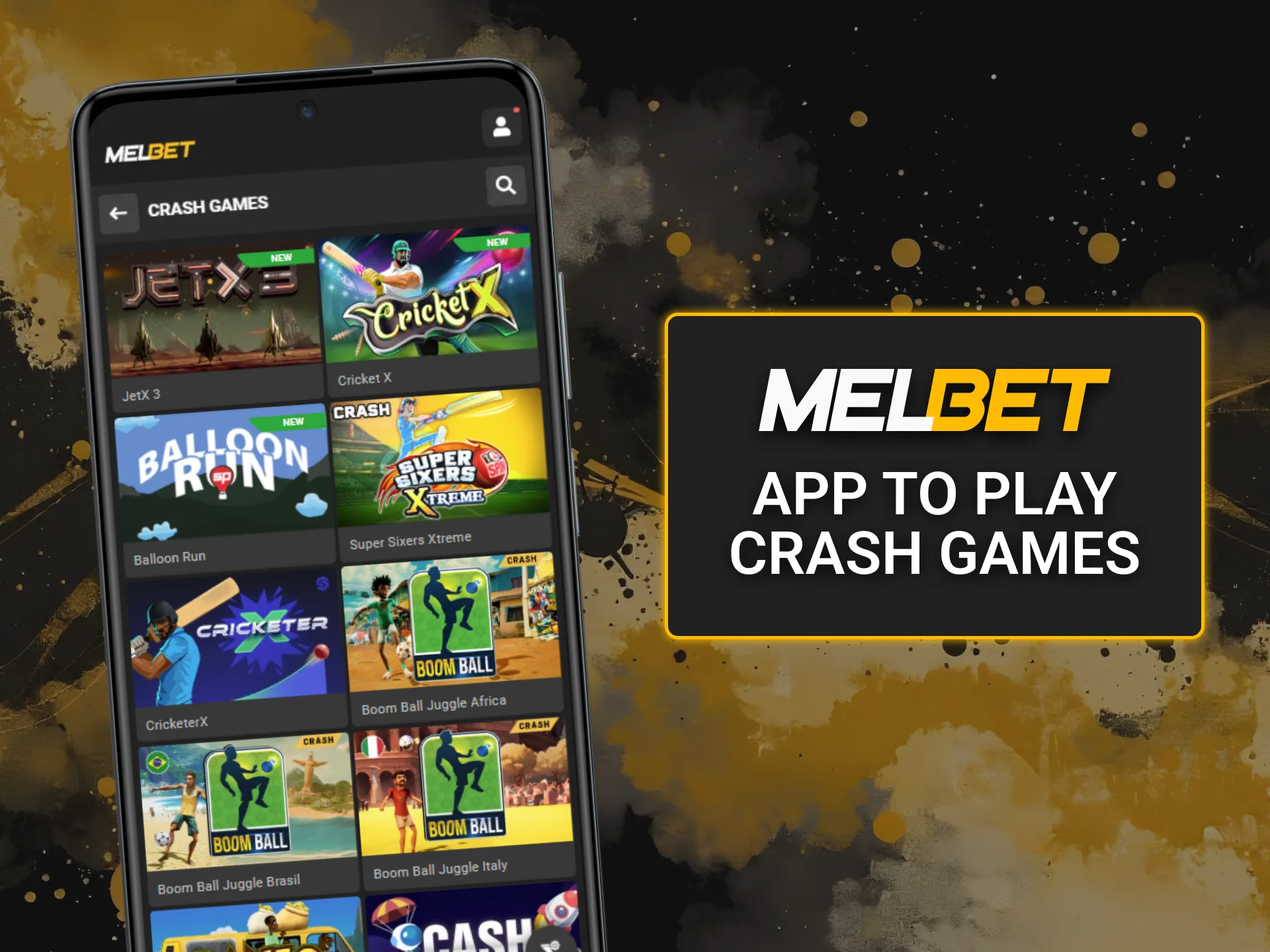 Use the Melbet app to play Crash Games and enjoy gaming on the go.