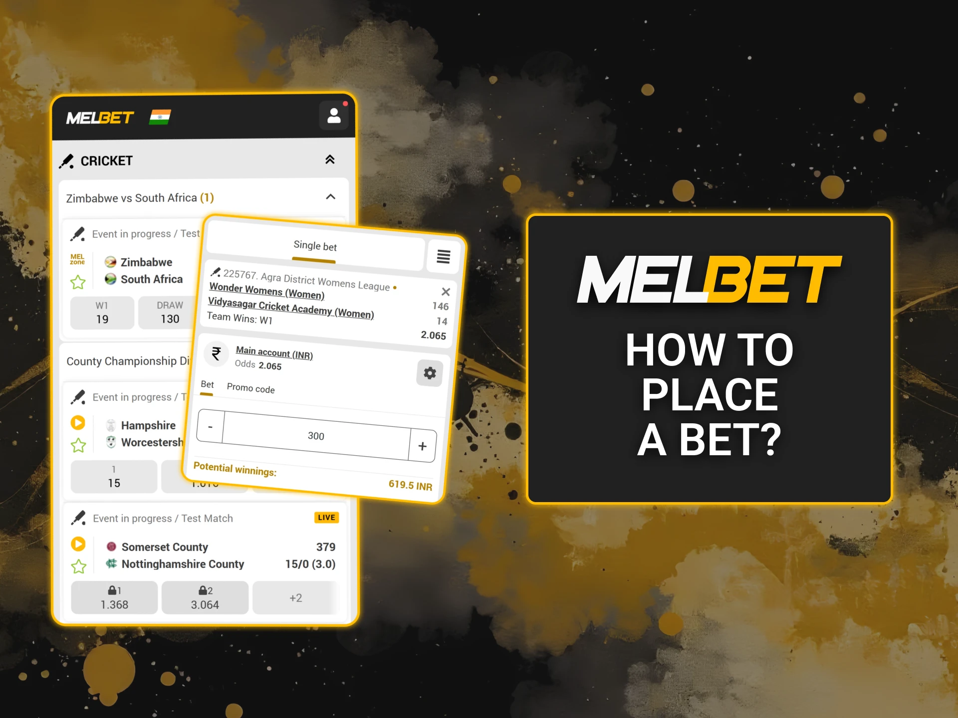Placing a bet on Melbet is quick and easy.