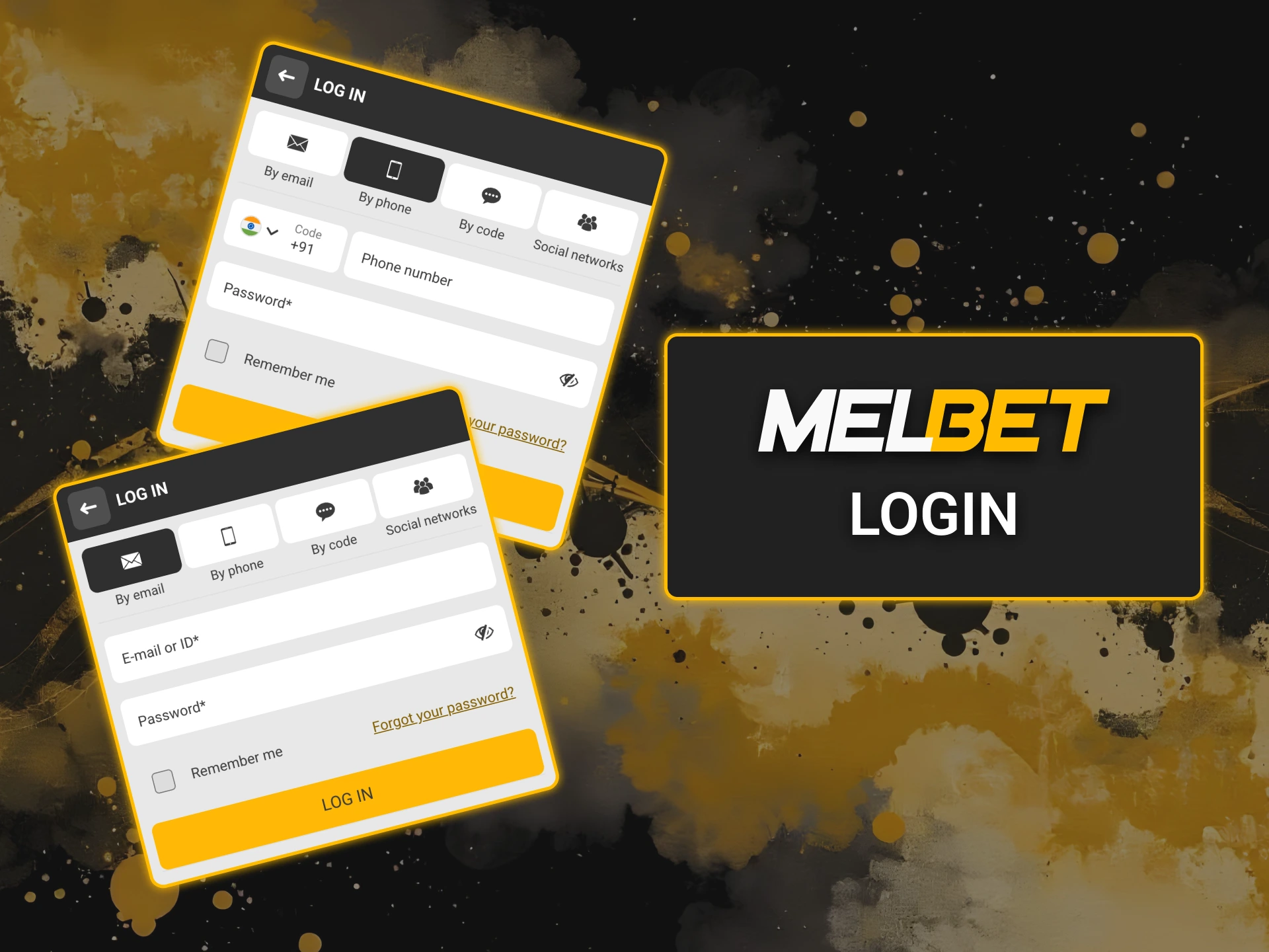 Log in to Melbet and confirm your details to reach your account instantly and keep enjoying sports betting.