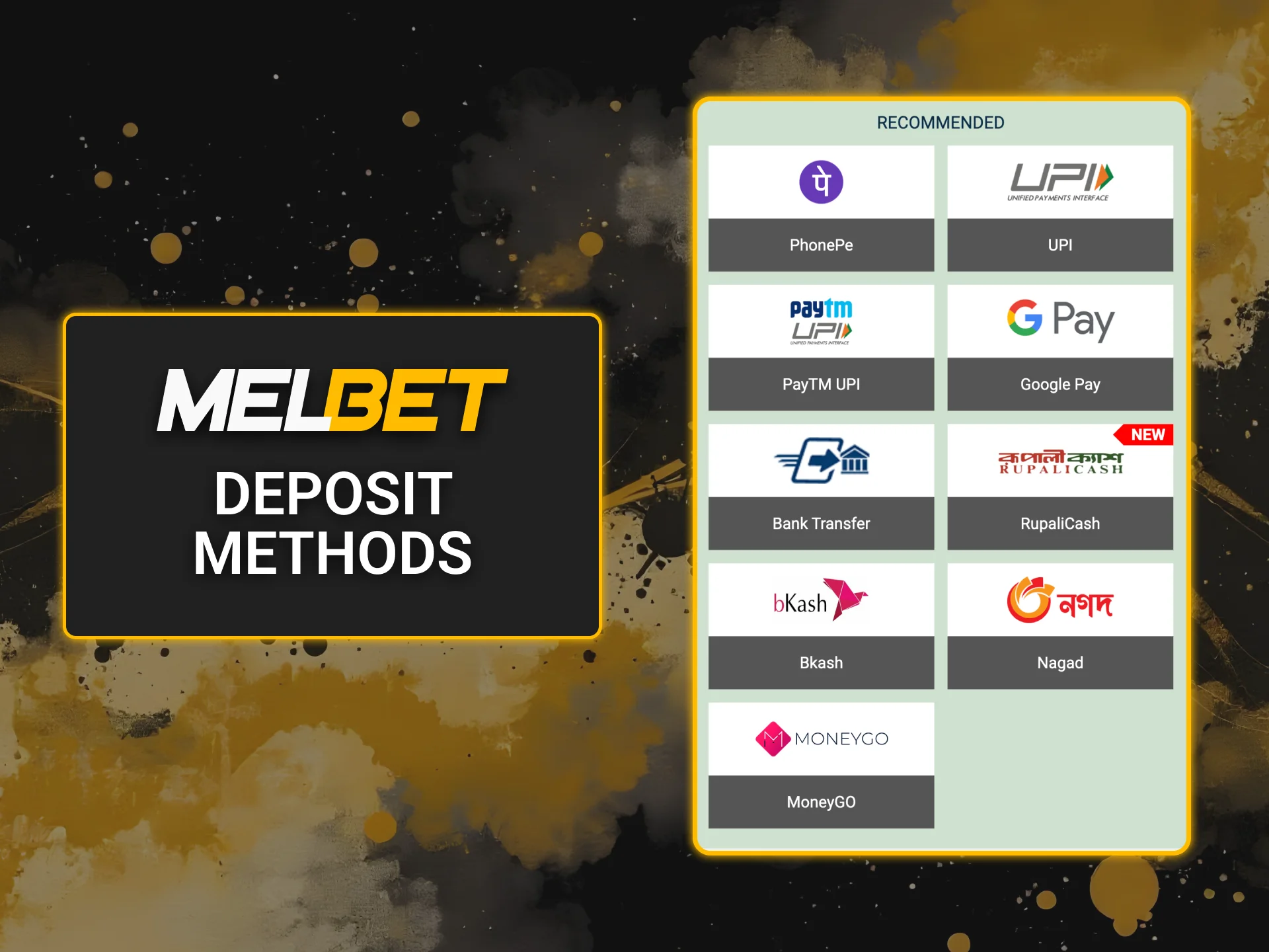Use secure payment methods at Melbet.