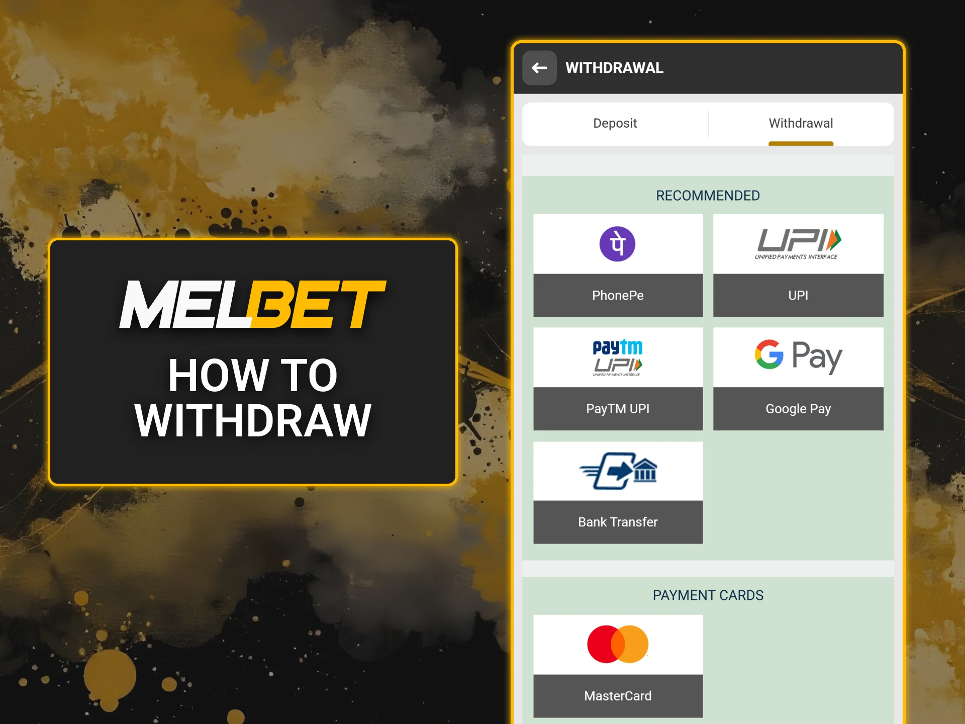 Request your payouts easily through the official Melbet funds withdrawal tab.