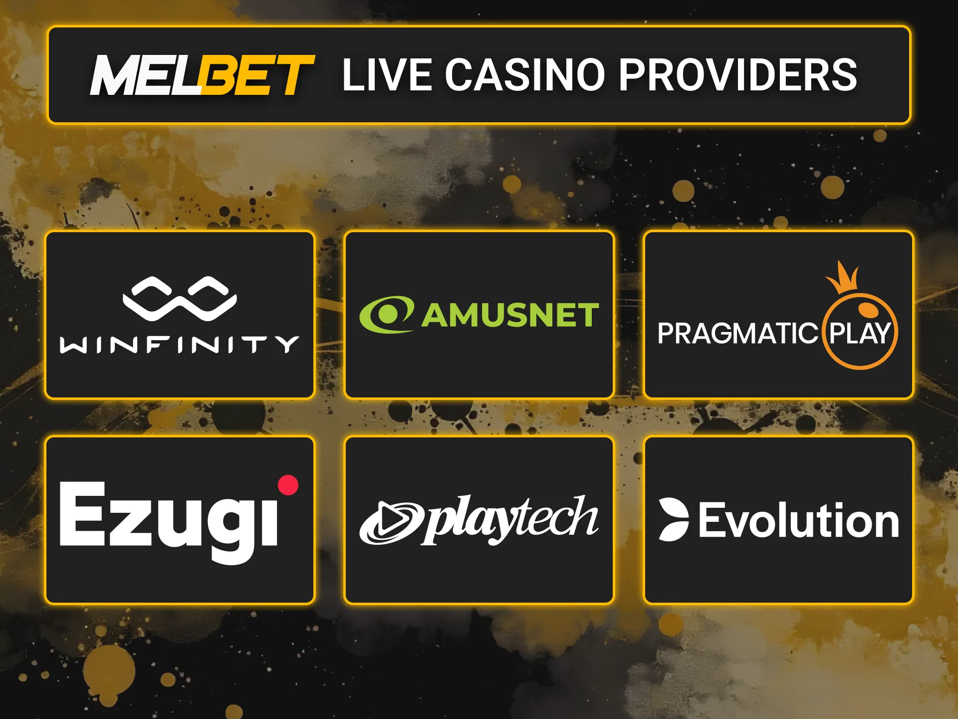 Discover top live casino software providers on the official Melbet platform.