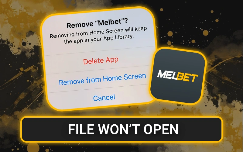 Re-download the installer file from the official Melbet mobile software site.