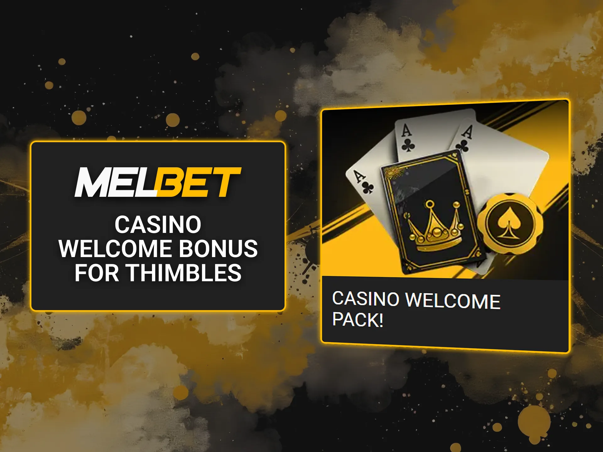 Claim a casino welcome bonus for Thimbles and enjoy extra rewards on Melbet.